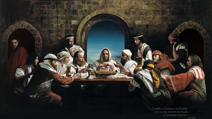 Jesus with His disciples during the Last Supper