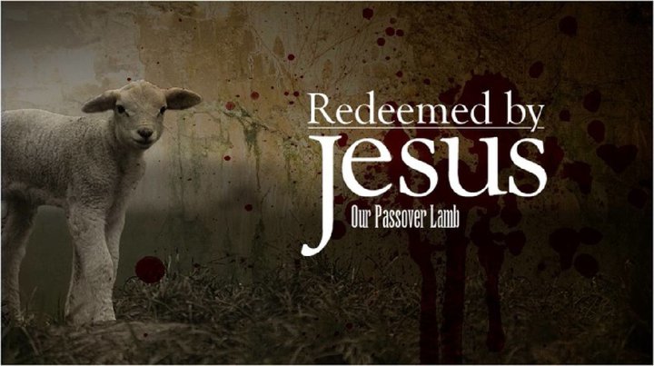 Picture of a Lamb with the words "Redeemed by Christ our PASSOVER"